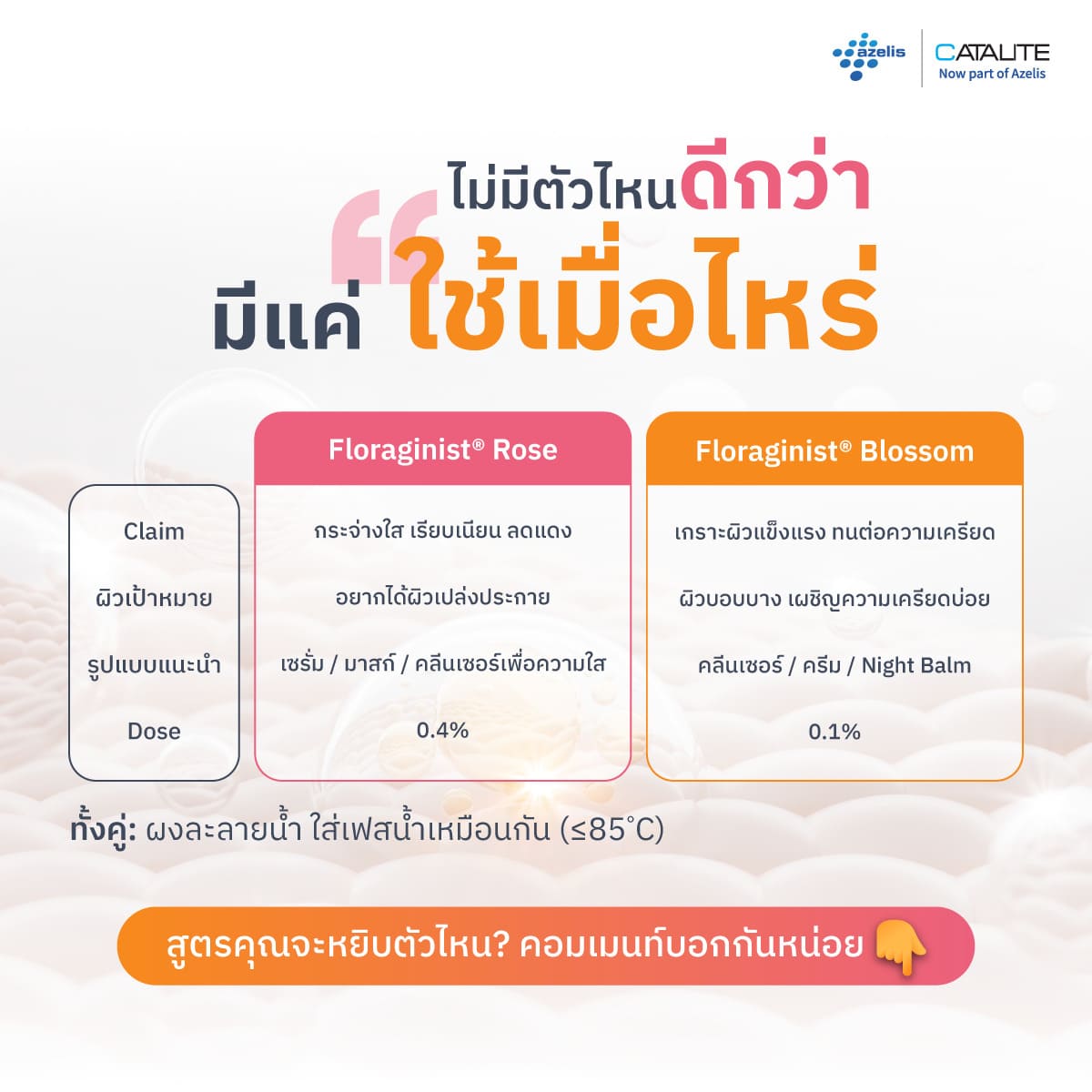 สรุปการเลือกใช้ Floragenist Rose และ Floragenist Blossom